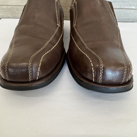 Sandro Moscolini Brown Pebble Distressed‎ Leather Loafer Shoes Men 10.5 D Casual main image 5